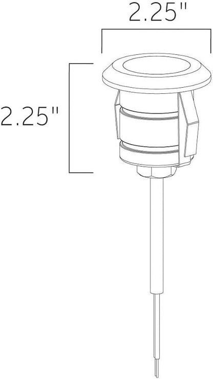 Kichler 16141SS30 Transitional LED Mini All-Purpose from Landscape LED Collection in Pewter, Nickel, Silver Finish,