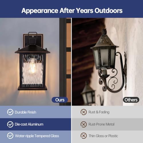 Dusk to Dawn Porch Light, Oil-Rubbed Bronze Outdoor Light Fixture