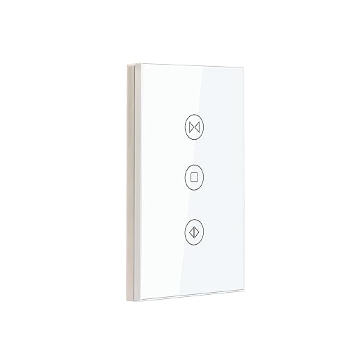 Smart Roller Shutter Switch,Need Neutral Wire,White