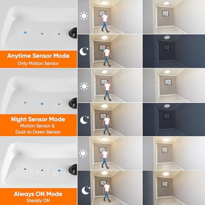 Rechargeable Motion Sensor Ceiling Light, Battery Operated Closet Light