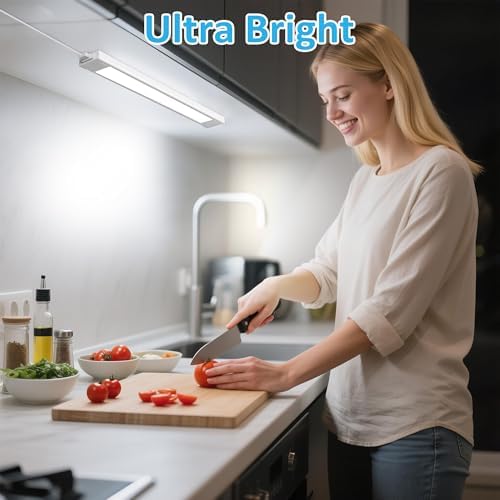 maylit Plug in Under Cabinet LED Light Bar, Ultra-Bright, Wired, 14 Inch