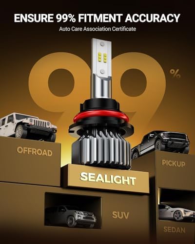 9004 LED Bulbs 80000LM 6500K Cool White, 3 Min Plug N Play, Smart Temperature IC Driver Fanless Design, Canbus Ready Error Free, 10yrs Long Lifespan, HB1 Fog Light Bulbs, Pack of 2