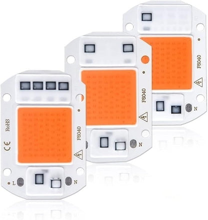 Fengyan Home Bulbs LED Grow Light Full Spectrum LED Phyto Lamp 10W 20W 30W 50W COB Fitolampy Smart IC LED Diode Matrix Growing Lamp Household Lamp (Emitting Color : 30W, Wattage : 110V)