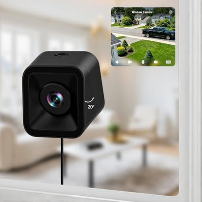3K 5MP Window Camera with 20° Tilt Angle Dual Mount for 1st & 2nd Floor