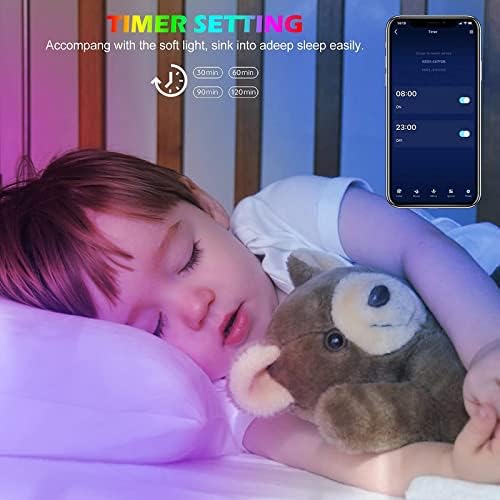 Tenmiro Led Lights for Bedroom, Music Sync LED Rope Lights APP Control with Remote, RGB Led Strip Lights for Room Kitchen Party Home Decoration (65ft)