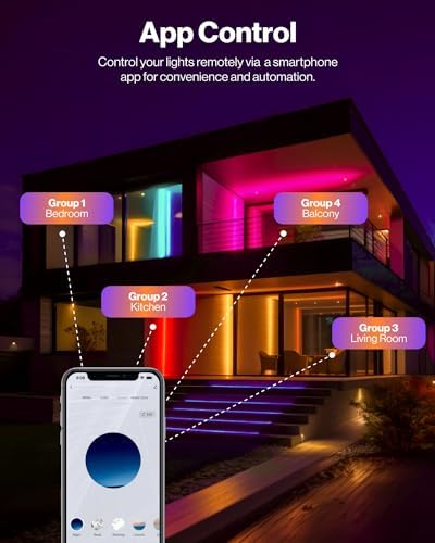 Sunco 4 Pack 6 Inch Smart RGB Ultra-Slim LED Recessed Ceiling Lights, 15W