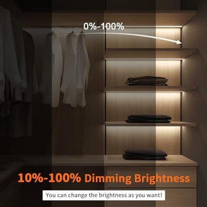 VST 16.4ft COB LED Strip Lights Natural White 4000K, 24V Dimmable LED Tape Light, 48w, 2640 LEDs, Ra 93+, IP30, Lighting for Kitchen, Cabinets, UL Listed (Power Source Not Included)