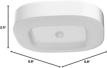 Battery Powered Motion Sensor Light Indoor with Remote, 300LM Dimmable Battery Operated Ceiling Light, 3000K&6000K Color Changeable Wireless Ceiling Light For Closets Shower Living Room Hallway Porch