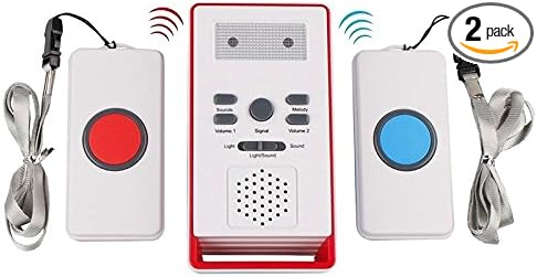 Assistive Technology Services 2 Button Caregiver Alert System - Health Alert & Monitoring System - Alarm - Battery Powered