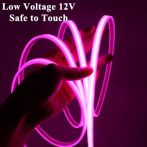 LEDENET COB LED Strip Lights Waterproof IP67 DC12V 16.4ft/5m 480LEDs/m Pink