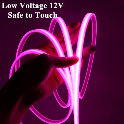 LEDENET COB LED Strip Lights Waterproof IP67 DC12V 16.4ft/5m 480LEDs/m Pink