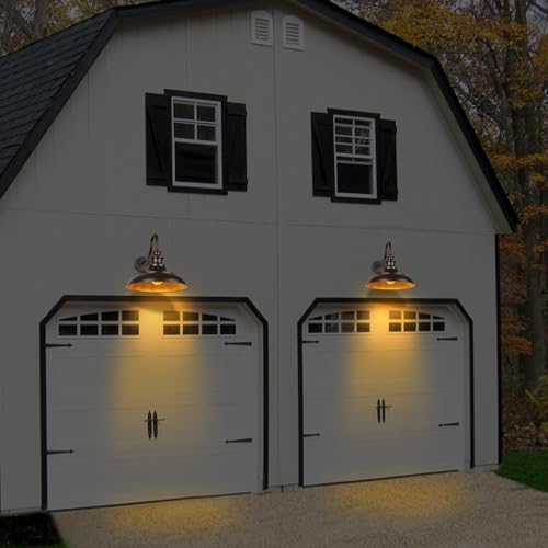 Exterior Farmhouse Barn Light, 3PCS Dusk to Dawn Outdoor Lighting, 16 Inch Vintage Outside Garage Lights Fixtures for Patio Frontdoor Entryway Doorway