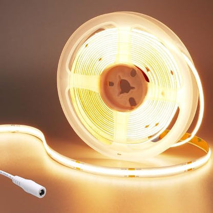 24V COB LED Strip Light Warm White 3000K 5M/16.4ft 2400LEDs 4500Lm