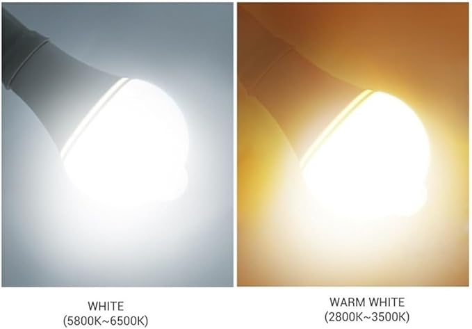 YSJX Lights, Pack of 5, LED Smart Bulb AC85-265V E27 15W Warm White and Cool White Sound Control Lamps, Household Bulbs(2700K(Warm White))