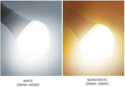 YSJX Lights, Pack of 5, LED Smart Bulb AC85-265V E27 15W Warm White and Cool White Sound Control Lamps, Household Bulbs(2700K(Warm White))
