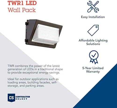 Lithonia Lighting 13" LED Wall Pack Outdoor Light, Dusk to Dawn Photocell