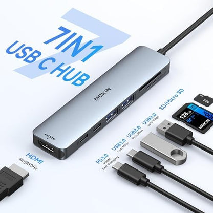 MOKiN USB C Hub HDMI Adapter Dongle for MacBook/Dell/HP/Lenovo Laptop