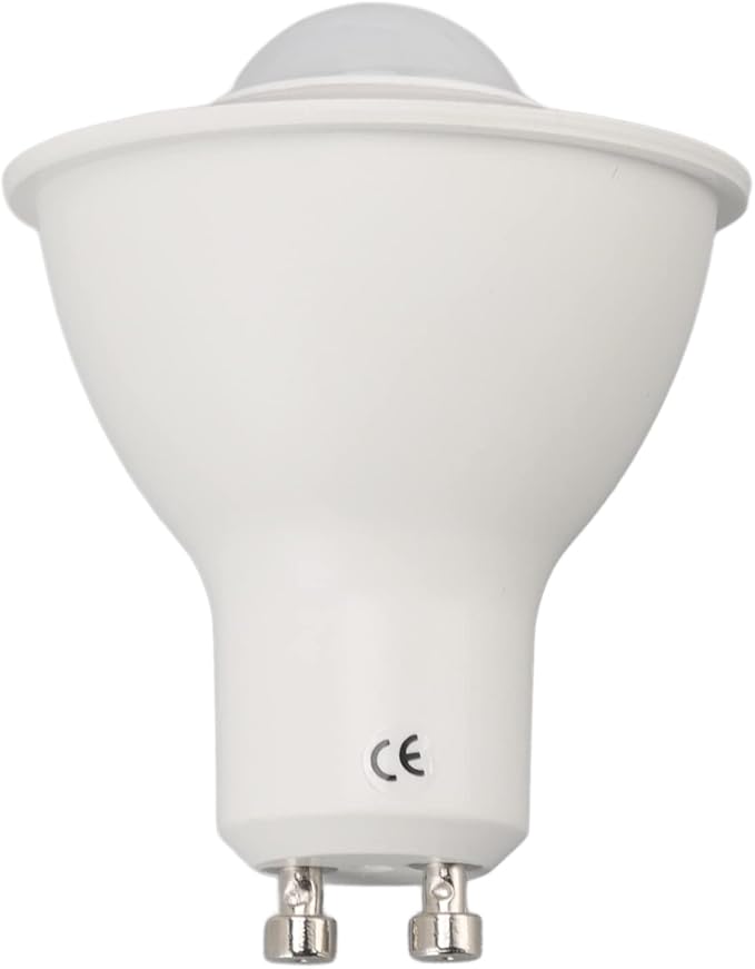 Yctze 5W 500LM GU10 Motion Sensor LED Bulb, Infrared Human Induction, Warm Light 3000K, AC 100-240V, Outdoor Security Floodlight for Ceiling, Corridor, Porch Lamp Replacement Bulb