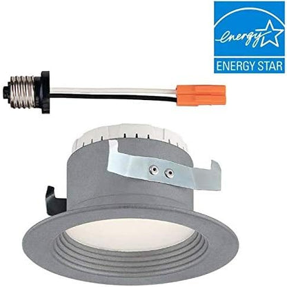 DESIGNERS FOUNTAIN 4 in. 3000K Soft White Integrated LED Recessed Light CEC-T20 Baffle Trim in Brushed Nickel, EVL4733CBN30 (Pack of 2)
