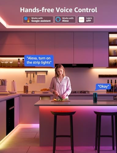 Lepro S2 AI Smart LED Strip Lights 32.8FT RGB+CCT WiFi Bluetooth for Room