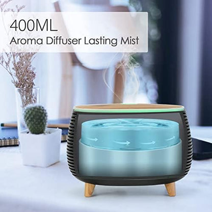Diffuserlove Diffuser Essential Oil Diffusers 400ML Aromatherapy Air Diffuser for Home Bedroom Office Room Aroma Diffuser with 7 Color Lights Intermittent Mist Mode