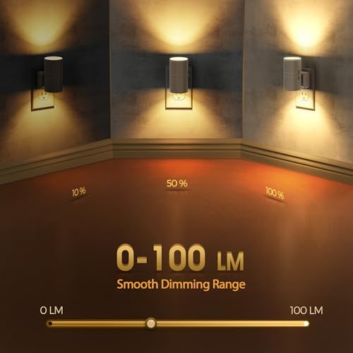 Briignite Night Lights Plug into Wall, Modern LED Night Light Plug in