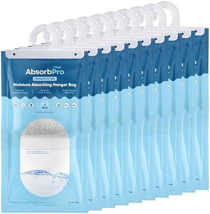 Absorb Pro Hanging Moisture Absorber Bags 9.8 oz, 10-Pack