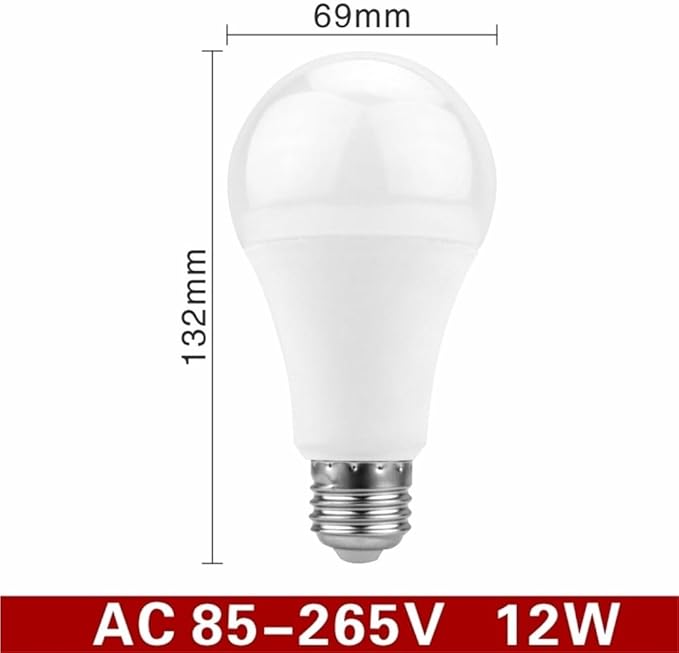 YSJX Lights, 4-Pack, LED Smart Sensor Bulb, E27 5W/7W/9W/12W AC85-265V Day Night Light, Outdoor Auto ON/Off Lamps, Household Bulbs(12W)