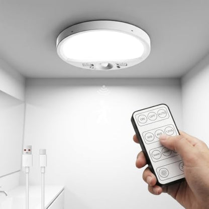 TANBABY Rechargeable Motion Sensor Ceiling Light Indoor with Remote