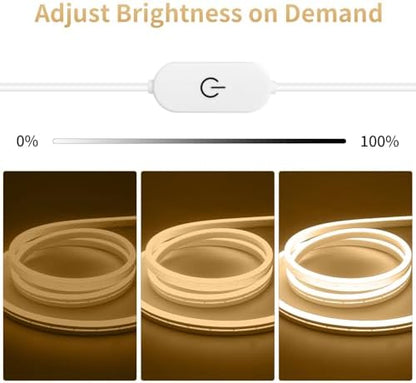 iNextStation 6.56FT 5V USB LED Strip Lights Warm White Neon LED Rope Lights