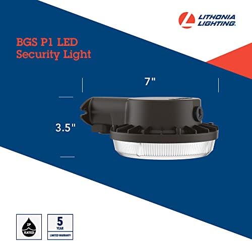Lithonia Lighting BarnGuard LED Barn Light, Dusk to Dawn Outdoor Lighting, 4000K Cool White, Wall or Pole Mountable Yard Light Fixture, 120V, Aluminum, Dark Bronze
