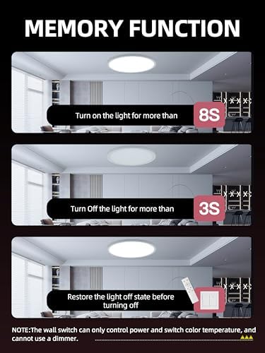 2 Pack 12 Inch Smart Ceiling Light Fixture, RGB LED Flush Mount Ceiling Light with Night Light, 24W 2400LM Ultra-Slim Ceiling Light with Remote, 16 Million DIY Colors, Works with Alexa/Google Home