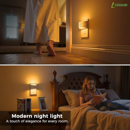 L LOHAS LED Motion Sensor Night Light, Night Lights Plug into Wall, Amber