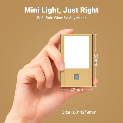 V4light Rechargeable Motion Sensor Night Light, 8-Pack Gold, 3000K