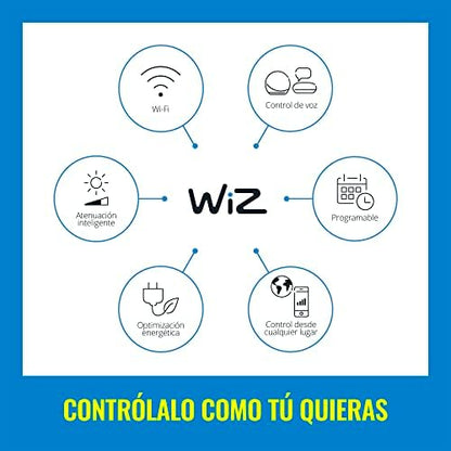 WiZ LED Smart Light Bulbs, Sunset to Sunrise Automation + Motion Detection + Control with Voice or App, Full Color A19 60W 800LM E26 Indoor, Matter Compatible - 1 Pack