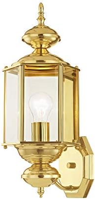 Livex Lighting 2006-02 1-Light Outdoor Wall Lantern, Polished Brass