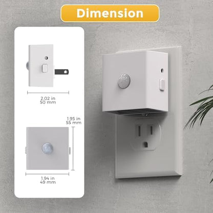 L LOHAS LED Plug in Night Light with Motion Sensor and Dusk to Dawn Sensor