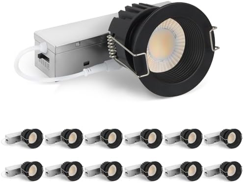 Adetu 12 Pack 2 Inch 5CCT Anti-Glare LED Downlight, Recessed Ceiling Light