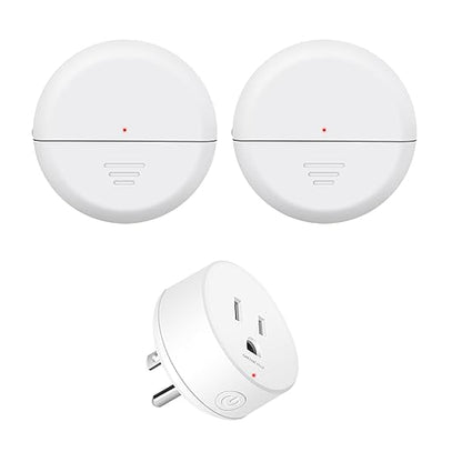 Motion Sensor Plug,Greencycle Wireless Motion Sensor Outlet with Timer Setting,PIR Sensor Plug to Auto Turn On/Off,Adjustable Detection Range,15A/1500W for Christmas Lights,Fans（2 Sensors 1 Plugs）