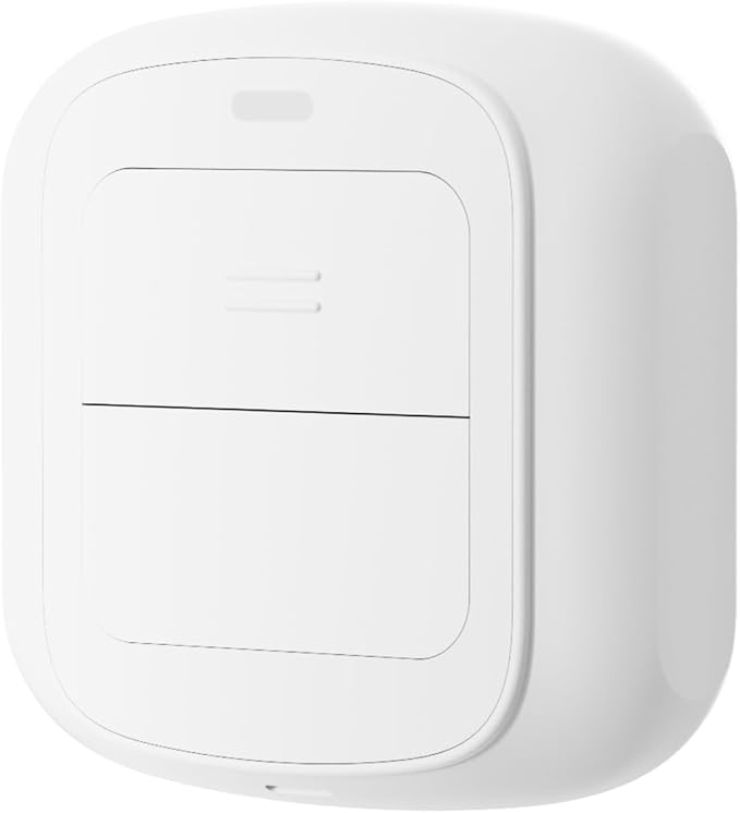 Wireless Switch (2-Key), Wi-Fi Smart Scene Switch, Battery Powered Wall Remote for Lights/Curtains/Scenes, Short & Long Press, No Hub Required