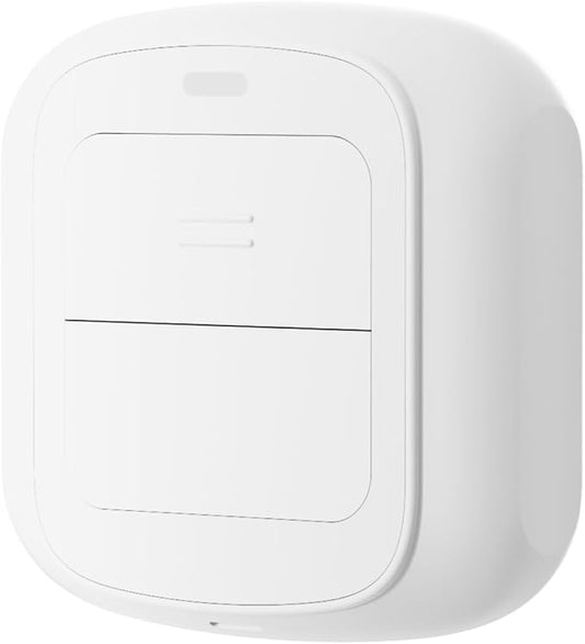 Wireless Switch (2-Key), Wi-Fi Smart Scene Switch, Battery Powered Wall Remote for Lights/Curtains/Scenes, Short & Long Press, No Hub Required