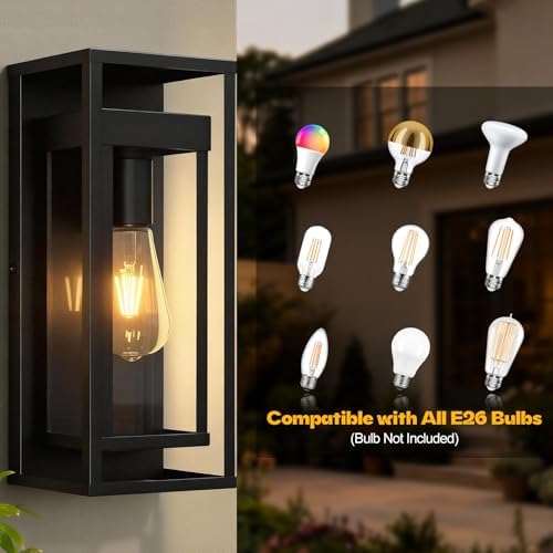 15" Outdoor Wall Lights 2 Pack Large Exterior Lighting Fixtures