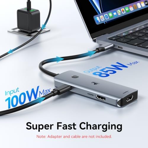 LIONWEI USB C Docking Station Dual Monitor HDMI, Laptop Multiport Adapter