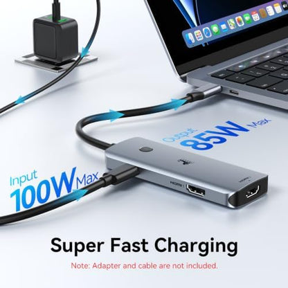 LIONWEI USB C Docking Station Dual Monitor HDMI, Laptop Multiport Adapter