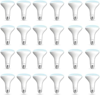 GvvooHome 24 Pack BR30 LED Flood Light Bulbs, 7W (65W Equivalent), 5000K Daylight White, 650 Lumens, E26 Base, Dimmable, Indoor Recessed Can Lighting for Living Room, Bedroom, Kitchen