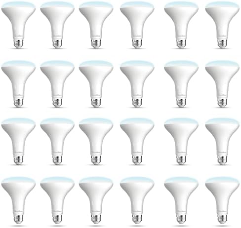 GvvooHome 24 Pack BR30 LED Flood Light Bulbs, 7W (65W Equivalent), 5000K Daylight White, 650 Lumens, E26 Base, Dimmable, Indoor Recessed Can Lighting for Living Room, Bedroom, Kitchen