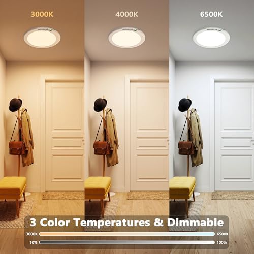ODEETRONIC Rechargeable Motion Sensor LED Ceiling Light, 2 Pack for Closet