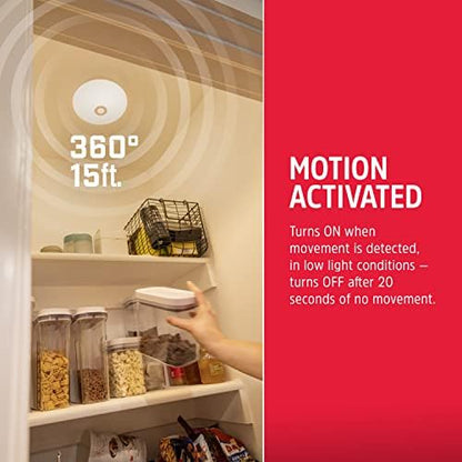 Energizer Motion Sensor Ceiling Light, Battery Operated, 300 Lumens