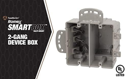 Southwire MSB1G One Gang Device Box with Depth Adjustable, Heavy Duty 42lb