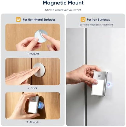 V4light Rechargeable Motion Sensor Night Light, 8-Pack Grey, 3000K